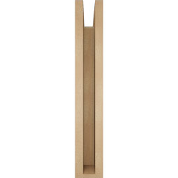 Ekena Millwork - BKTUR0352X22X22IMP05RCPR - Timberthane Faux Wood Imperial Style Bracket w/ Offset Brace, Block Ends, 3 1/2"W x 22"D x 22"H, Primed Tan