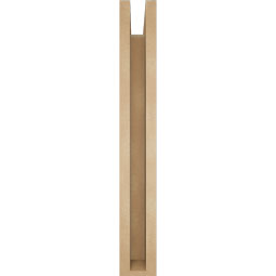Ekena Millwork - BKTUR0352X22X26IMP05RCPR - Timberthane Faux Wood Imperial Style Bracket w/ Offset Brace, Block Ends, 3 1/2"W x 22"D x 26"H, Primed Tan