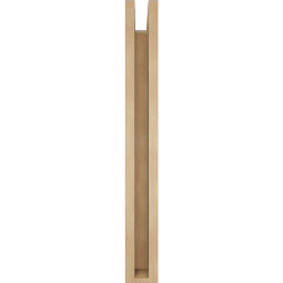 Ekena Millwork - BKTUR0352X22X30IMP05RCPR - Timberthane Faux Wood Imperial Style Bracket w/ Offset Brace, Block Ends, 3 1/2"W x 22"D x 30"H, Primed Tan