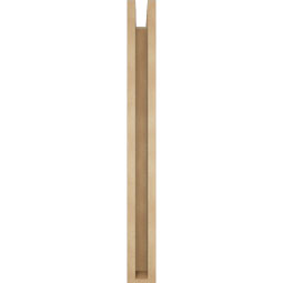 Ekena Millwork - BKTUR0352X22X34IMP05RCPR - Timberthane Faux Wood Imperial Style Bracket w/ Offset Brace, Block Ends, 3 1/2"W x 22"D x 34"H, Primed Tan