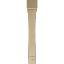 Ekena Millwork - BKTUR0352X24X24IMP05RCPR - Timberthane Faux Wood Imperial Style Bracket w/ Offset Brace, Block Ends, 3 1/2"W x 24"D x 24"H, Primed Tan