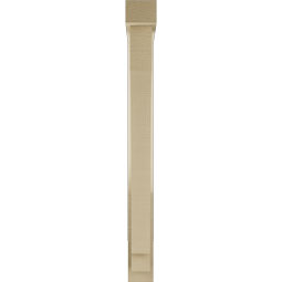 Ekena Millwork - BKTUR0352X24X36IMP05RCPR - Timberthane Faux Wood Imperial Style Bracket w/ Offset Brace, Block Ends, 3 1/2"W x 24"D x 36"H, Primed Tan