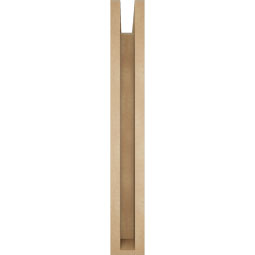 Ekena Millwork - BKTUR0352X26X26IMP05RCPR - Timberthane Faux Wood Imperial Style Bracket w/ Offset Brace, Block Ends, 3 1/2"W x 26"D x 26"H, Primed Tan
