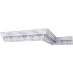 Ekena Millwork - MLD05X04X06HA - Endurathane Hampshire Crown Moulding, 4 1/2"H x 3 1/2"P x 5 3/4"F x 94 1/2"L, Factory Primed