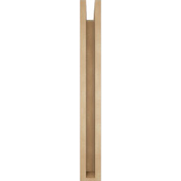 Ekena Millwork - BKTUR0352X26X30IMP05RCPR - Timberthane Faux Wood Imperial Style Bracket w/ Offset Brace, Block Ends, 3 1/2"W x 26"D x 30"H, Primed Tan