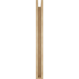 Ekena Millwork - BKTUR0352X26X38IMP05RCPR - Timberthane Faux Wood Imperial Style Bracket w/ Offset Brace, Block Ends, 3 1/2"W x 26"D x 38"H, Primed Tan