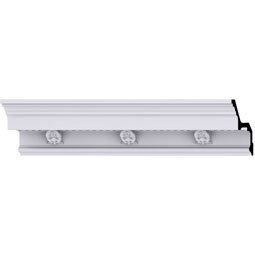 Ekena Millwork - MLD04X05X07CO - Endurathane Cole Crown Moulding, 4 1/8"H x 5"P x 6 1/2"F x 94 1/2"L, Factory Primed