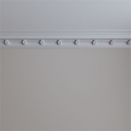 Ekena Millwork - MLD04X05X07CO - Endurathane Cole Crown Moulding, 4 1/8"H x 5"P x 6 1/2"F x 94 1/2"L, Factory Primed