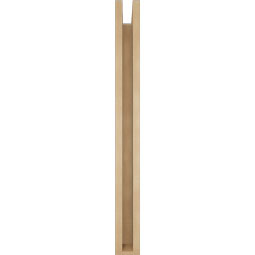 Ekena Millwork - BKTUR0352X28X36IMP05RCPR - Timberthane Faux Wood Imperial Style Bracket w/ Offset Brace, Block Ends, 3 1/2"W x 28"D x 36"H, Primed Tan