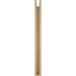 Ekena Millwork - BKTUR0352X28X40IMP05RCPR - Timberthane Faux Wood Imperial Style Bracket w/ Offset Brace, Block Ends, 3 1/2"W x 28"D x 40"H, Primed Tan