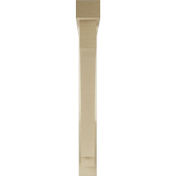 Ekena Millwork - BKTUR0352X30X30IMP05RCPR - Timberthane Faux Wood Imperial Style Bracket w/ Offset Brace, Block Ends, 3 1/2"W x 30"D x 30"H, Primed Tan