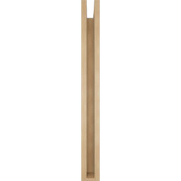 Ekena Millwork - BKTUR0352X30X34IMP05RCPR - Timberthane Faux Wood Imperial Style Bracket w/ Offset Brace, Block Ends, 3 1/2"W x 30"D x 34"H, Primed Tan