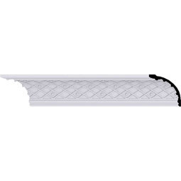 Ekena Millwork - MLD05X05X06BR - Endurathane Brightton Crown Moulding, 4 5/8"H x 4 5/8"P x 6 1/2"F x 94 1/2"L, Factory Primed