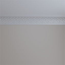 Ekena Millwork - MLD05X05X06BR - Endurathane Brightton Crown Moulding, 4 5/8"H x 4 5/8"P x 6 1/2"F x 94 1/2"L, Factory Primed