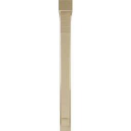 Ekena Millwork - BKTUR0352X30X38IMP05RCPR - Timberthane Faux Wood Imperial Style Bracket w/ Offset Brace, Block Ends, 3 1/2"W x 30"D x 38"H, Primed Tan
