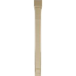 Ekena Millwork - BKTUR0352X32X38IMP05RCPR - Timberthane Faux Wood Imperial Style Bracket w/ Offset Brace, Block Ends, 3 1/2"W x 32"D x 38"H, Primed Tan
