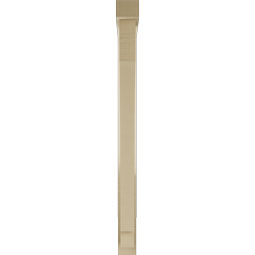 Ekena Millwork - BKTUR0352X32X44IMP05RCPR - Timberthane Faux Wood Imperial Style Bracket w/ Offset Brace, Block Ends, 3 1/2"W x 32"D x 44"H, Primed Tan