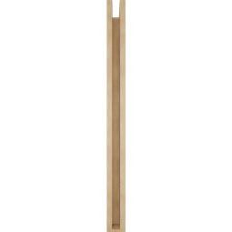 Ekena Millwork - BKTUR0352X32X44IMP05RCPR - Timberthane Faux Wood Imperial Style Bracket w/ Offset Brace, Block Ends, 3 1/2"W x 32"D x 44"H, Primed Tan