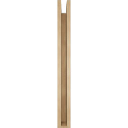 Ekena Millwork - BKTUR0352X34X34IMP05RCPR - Timberthane Faux Wood Imperial Style Bracket w/ Offset Brace, Block Ends, 3 1/2"W x 34"D x 34"H, Primed Tan