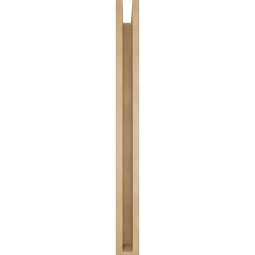Ekena Millwork - BKTUR0352X34X38IMP05RCPR - Timberthane Faux Wood Imperial Style Bracket w/ Offset Brace, Block Ends, 3 1/2"W x 34"D x 38"H, Primed Tan