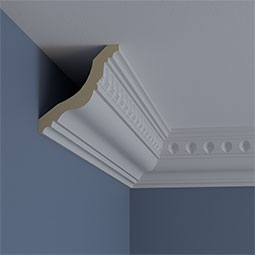Ekena Millwork - MLD05X05X07HE - Endurathane Heaton Crown Moulding, 5 1/8"H x 4 3/4"P x 7"F x 94 1/2"L, Factory Primed