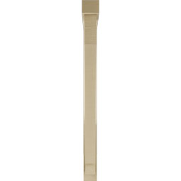 Ekena Millwork - BKTUR0352X34X42IMP05RCPR - Timberthane Faux Wood Imperial Style Bracket w/ Offset Brace, Block Ends, 3 1/2"W x 34"D x 42"H, Primed Tan