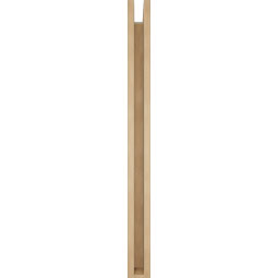 Ekena Millwork - BKTUR0352X34X42IMP05RCPR - Timberthane Faux Wood Imperial Style Bracket w/ Offset Brace, Block Ends, 3 1/2"W x 34"D x 42"H, Primed Tan