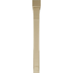 Ekena Millwork - BKTUR0352X36X36IMP05RCPR - Timberthane Faux Wood Imperial Style Bracket w/ Offset Brace, Block Ends, 3 1/2"W x 36"D x 36"H, Primed Tan