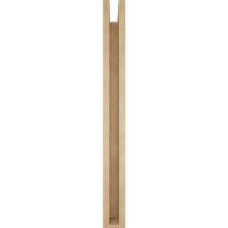 Ekena Millwork - BKTUR0352X36X36IMP05RCPR - Timberthane Faux Wood Imperial Style Bracket w/ Offset Brace, Block Ends, 3 1/2"W x 36"D x 36"H, Primed Tan