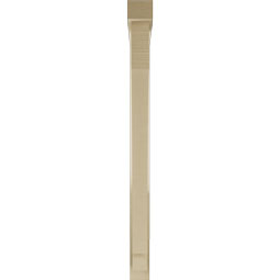 Ekena Millwork - BKTUR0352X36X44IMP05RCPR - Timberthane Faux Wood Imperial Style Bracket w/ Offset Brace, Block Ends, 3 1/2"W x 36"D x 44"H, Primed Tan