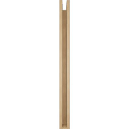 Ekena Millwork - BKTUR0352X36X44IMP05RCPR - Timberthane Faux Wood Imperial Style Bracket w/ Offset Brace, Block Ends, 3 1/2"W x 36"D x 44"H, Primed Tan