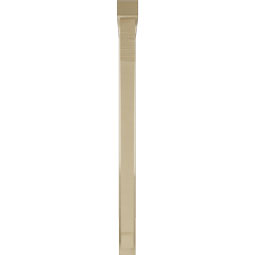 Ekena Millwork - BKTUR0352X36X48IMP05RCPR - Timberthane Faux Wood Imperial Style Bracket w/ Offset Brace, Block Ends, 3 1/2"W x 36"D x 48"H, Primed Tan
