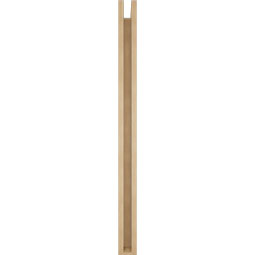 Ekena Millwork - BKTUR0352X36X48IMP05RCPR - Timberthane Faux Wood Imperial Style Bracket w/ Offset Brace, Block Ends, 3 1/2"W x 36"D x 48"H, Primed Tan