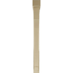 Ekena Millwork - BKTUR0352X38X38IMP05RCPR - Timberthane Faux Wood Imperial Style Bracket w/ Offset Brace, Block Ends, 3 1/2"W x 38"D x 38"H, Primed Tan