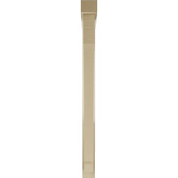 Ekena Millwork - BKTUR0352X38X44IMP05RCPR - Timberthane Faux Wood Imperial Style Bracket w/ Offset Brace, Block Ends, 3 1/2"W x 38"D x 44"H, Primed Tan
