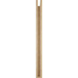 Ekena Millwork - BKTUR0352X38X44IMP05RCPR - Timberthane Faux Wood Imperial Style Bracket w/ Offset Brace, Block Ends, 3 1/2"W x 38"D x 44"H, Primed Tan