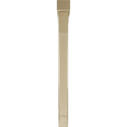Ekena Millwork - BKTUR0352X40X40IMP05RCPR - Timberthane Faux Wood Imperial Style Bracket w/ Offset Brace, Block Ends, 3 1/2"W x 40"D x 40"H, Primed Tan