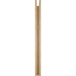 Ekena Millwork - BKTUR0352X40X44IMP05RCPR - Timberthane Faux Wood Imperial Style Bracket w/ Offset Brace, Block Ends, 3 1/2"W x 40"D x 44"H, Primed Tan