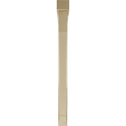 Ekena Millwork - BKTUR0352X42X42IMP05RCPR - Timberthane Faux Wood Imperial Style Bracket w/ Offset Brace, Block Ends, 3 1/2"W x 42"D x 42"H, Primed Tan