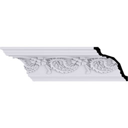 Ekena Millwork - MLD05X05X07WA - Endurathane Wakefield Crown Moulding, 5"H x 5"P x 7 1/8"F x 94 1/2"L, Factory Primed