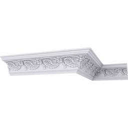 Ekena Millwork - MLD05X05X07WA - Endurathane Wakefield Crown Moulding, 5"H x 5"P x 7 1/8"F x 94 1/2"L, Factory Primed