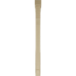 Ekena Millwork - BKTUR0352X42X48IMP05RCPR - Timberthane Faux Wood Imperial Style Bracket w/ Offset Brace, Block Ends, 3 1/2"W x 42"D x 48"H, Primed Tan