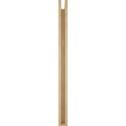 Ekena Millwork - BKTUR0352X42X48IMP05RCPR - Timberthane Faux Wood Imperial Style Bracket w/ Offset Brace, Block Ends, 3 1/2"W x 42"D x 48"H, Primed Tan