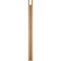 Ekena Millwork - BKTUR0352X44X44IMP05RCPR - Timberthane Faux Wood Imperial Style Bracket w/ Offset Brace, Block Ends, 3 1/2"W x 44"D x 44"H, Primed Tan