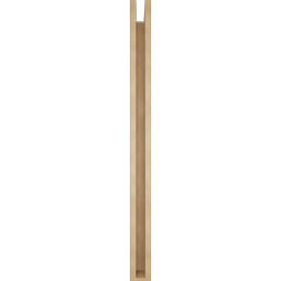 Ekena Millwork - BKTUR0352X46X46IMP05RCPR - Timberthane Faux Wood Imperial Style Bracket w/ Offset Brace, Block Ends, 3 1/2"W x 46"D x 46"H, Primed Tan