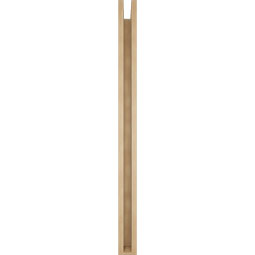 Ekena Millwork - BKTUR0352X48X48IMP05RCPR - Timberthane Faux Wood Imperial Style Bracket w/ Offset Brace, Block Ends, 3 1/2"W x 48"D x 48"H, Primed Tan
