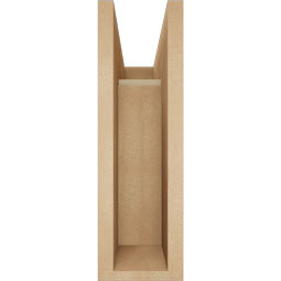 Ekena Millwork - BKTUR0554X14X18IMP05RCPR - Timberthane Faux Wood Imperial Style Bracket w/ Offset Brace, Block Ends, 5 1/2"W x 14"D x 18"H, Primed Tan