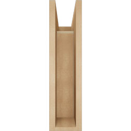 Ekena Millwork - BKTUR0554X14X22IMP05RCPR - Timberthane Faux Wood Imperial Style Bracket w/ Offset Brace, Block Ends, 5 1/2"W x 14"D x 22"H, Primed Tan