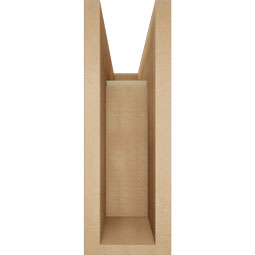 Ekena Millwork - BKTUR0554X16X16IMP05RCPR - Timberthane Faux Wood Imperial Style Bracket w/ Offset Brace, Block Ends, 5 1/2"W x 16"D x 16"H, Primed Tan