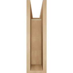 Ekena Millwork - BKTUR0554X16X20IMP05RCPR - Timberthane Faux Wood Imperial Style Bracket w/ Offset Brace, Block Ends, 5 1/2"W x 16"D x 20"H, Primed Tan